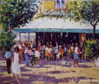 Les Deux Magots 55x46 cm