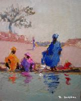 Au bord du Niger 27x22 cm