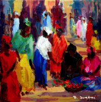 Femmes  Bamako 55x46 cm