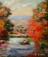 Bord de l'Oise 61x50 cm
