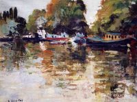Bord de rivire 46x38 cm