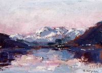 Coucher de soleil en Islande 27x22 cm
