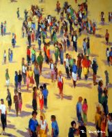 Foule 61x50 cm
