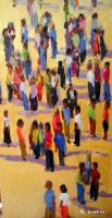 La Foule 55x33 cm