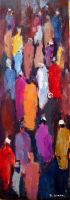 Scènes<br>
 de foule (1) 61x38 cm